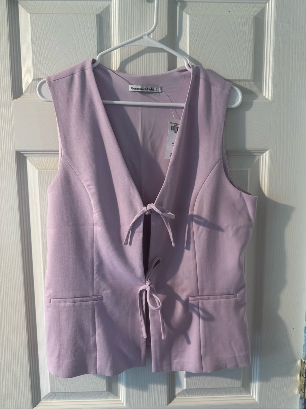 Abercrombie & Fitch Lavender Tie-Front Sleeveless Top